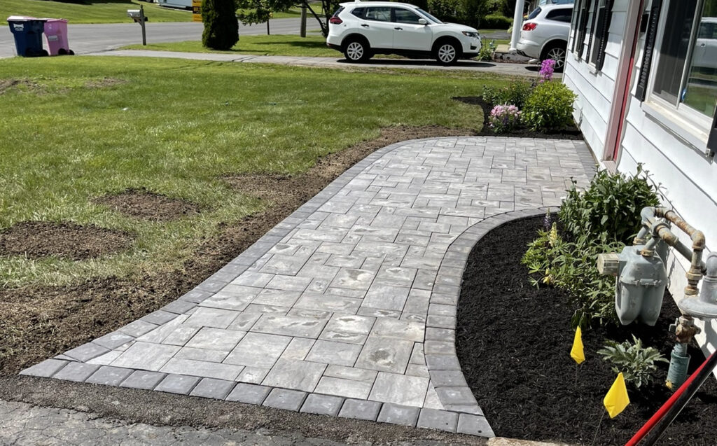 hardscape walkway to front door